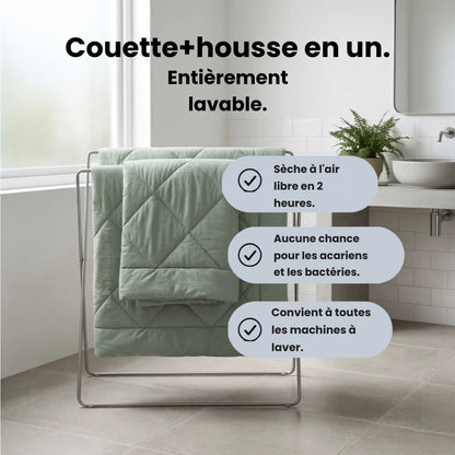 La couette 2-en-1 à séchage rapide qui rend les housses de couette inutiles.